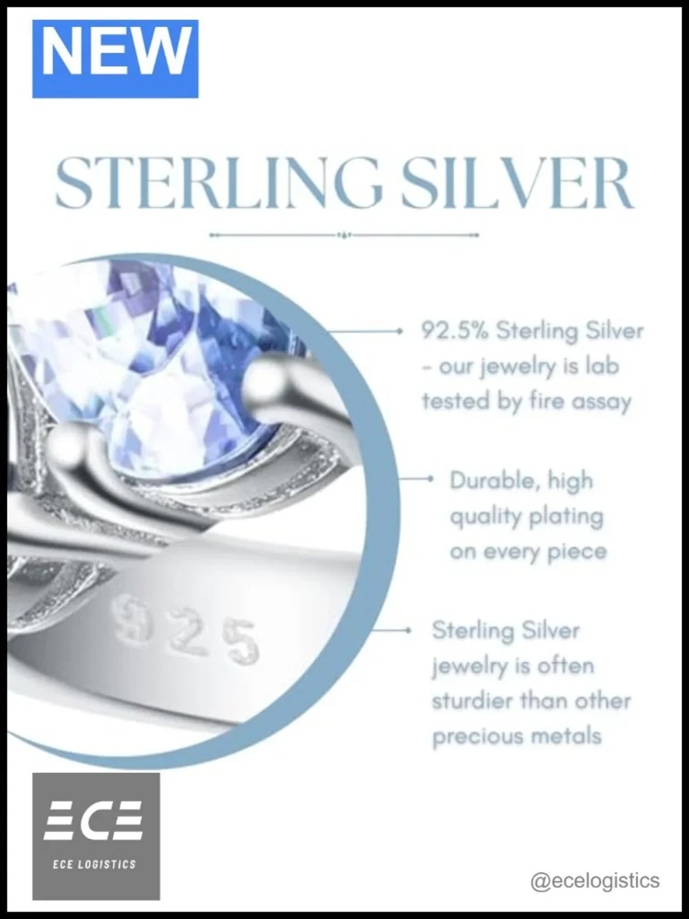 2Ct 925 Sterling Silver 3 Stone Cushion Cut CZ Engagement Ring
